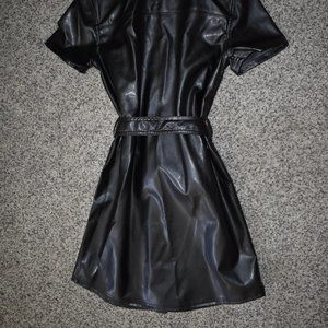 H&M Black Leather Dress